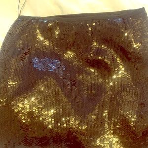 Theory black sequin skirt
